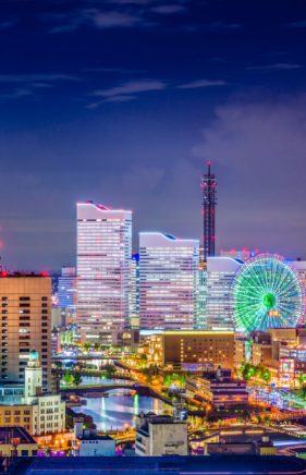 Yokohama, Japan Skyline Yokohama, Japan skyline at night.